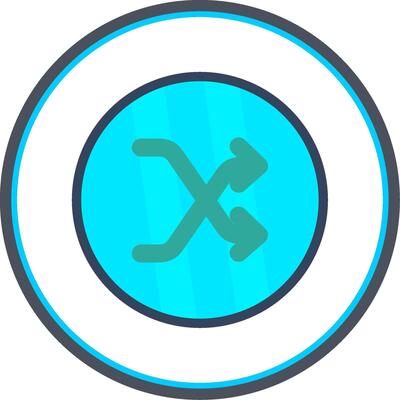 Shuffle Flat Circle Icon