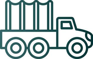 Truck Line Gradient Icon vector