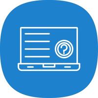 Question Line Curve Icon Design vector