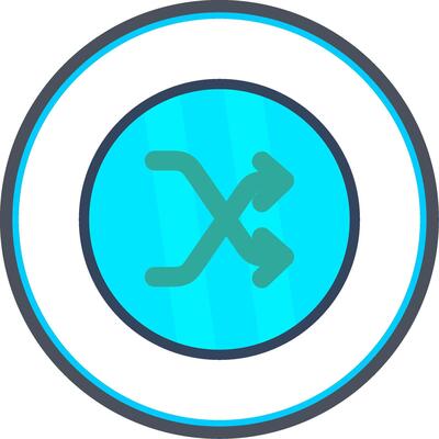 Shuffle Flat Circle Icon