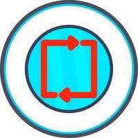 Loop Flat Circle Icon vector