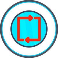 Loop Flat Circle Icon vector