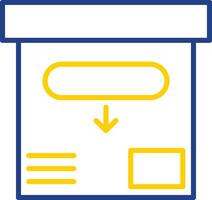 Archive Line Two Colour Icon Design vector