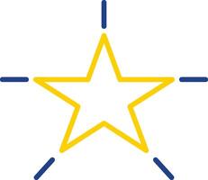 Star Line Two Colour Icon Design vector