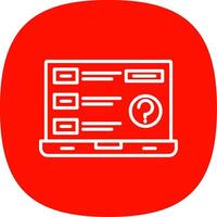Question Line Curve Icon Design vector
