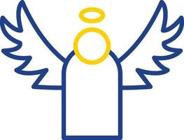 Angel Line Two Colour Icon Design vector