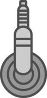 Polisher Line Filled Greyscale Icon Design vector