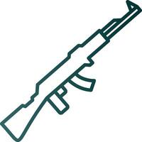 Gun Line Gradient Icon vector
