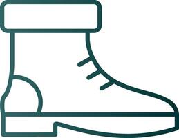 Boot Line Gradient Icon vector