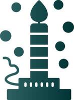 Bunsen Burner Glyph Gradient Icon vector