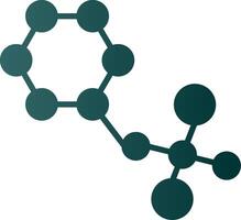 Molecules Glyph Gradient Icon vector