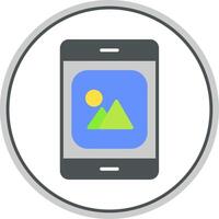 Mobile App Flat Circle Icon vector