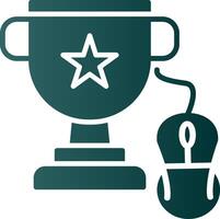 Trophy Glyph Gradient Icon vector