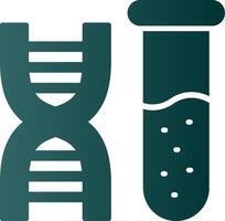 Dna Glyph Gradient Icon vector