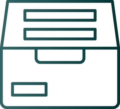 Archive Line Gradient Icon vector