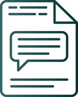 Message Line Gradient Icon vector
