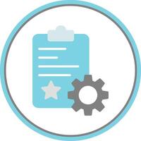 Quality Control Flat Circle Icon vector