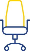 Chair Line Two Colour Icon Design vector
