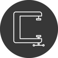 C Clamp Line Inverted Icon Design vector