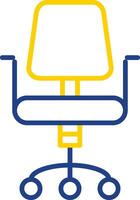 Chair Line Two Colour Icon Design vector