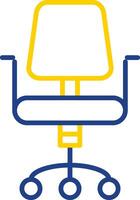 Chair Line Two Colour Icon Design vector