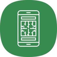 Maze Line Curve Icon Design vector