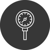 Pressure Meter Line Inverted Icon Design vector