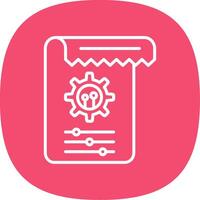 Tasks Line Curve Icon Design vector