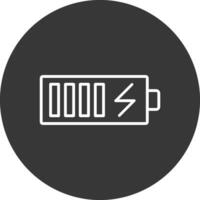 Battery Line Inverted Icon Design vector