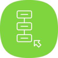 Tasks Line Curve Icon Design vector