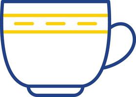 Cup Line Two Colour Icon Design vector