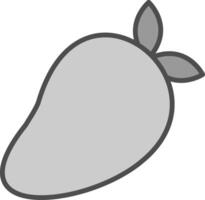 Mango Line Filled Greyscale Icon Design vector