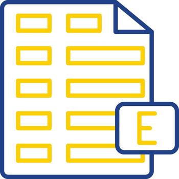 sobresalir línea dos color icono diseño vector