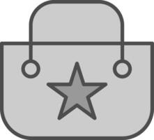 Purse Line Filled Greyscale Icon Design vector