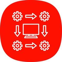 Workflow Line Curve Icon Design vector