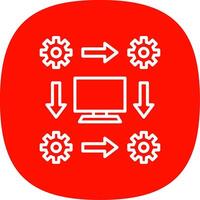 Workflow Line Curve Icon Design vector