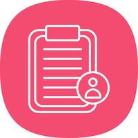 Tasks Line Curve Icon Design vector