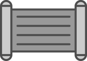 Old Scroll Line Filled Greyscale Icon Design vector