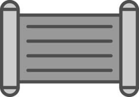 Old Scroll Line Filled Greyscale Icon Design vector