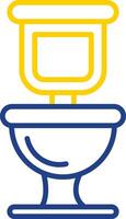 Toilet Line Two Colour Icon Design vector