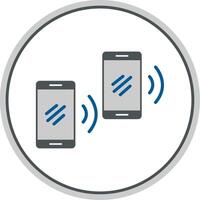 Mobile Sync Flat Circle Icon vector