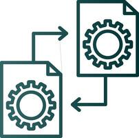 File Management Line Gradient Icon vector