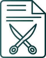 Document Line Gradient Icon vector