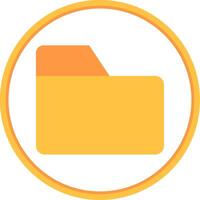 Album Folder Flat Circle Icon vector