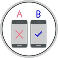Ab Testing Flat Circle Icon vector