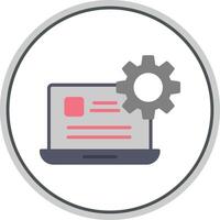 Data Management Flat Circle Icon vector