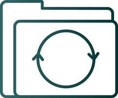 Folder Line Gradient Icon vector