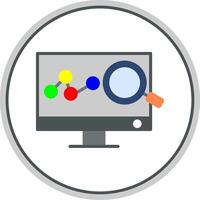 Data Analysis Flat Circle Icon vector