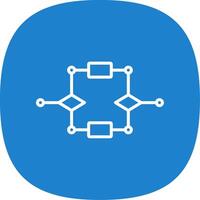 Algorithm Line Curve Icon Design vector