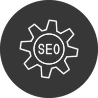 seo línea invertido icono diseño vector